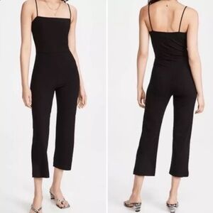 Reformation Kelsi Ribbed Jumpsuit S Black